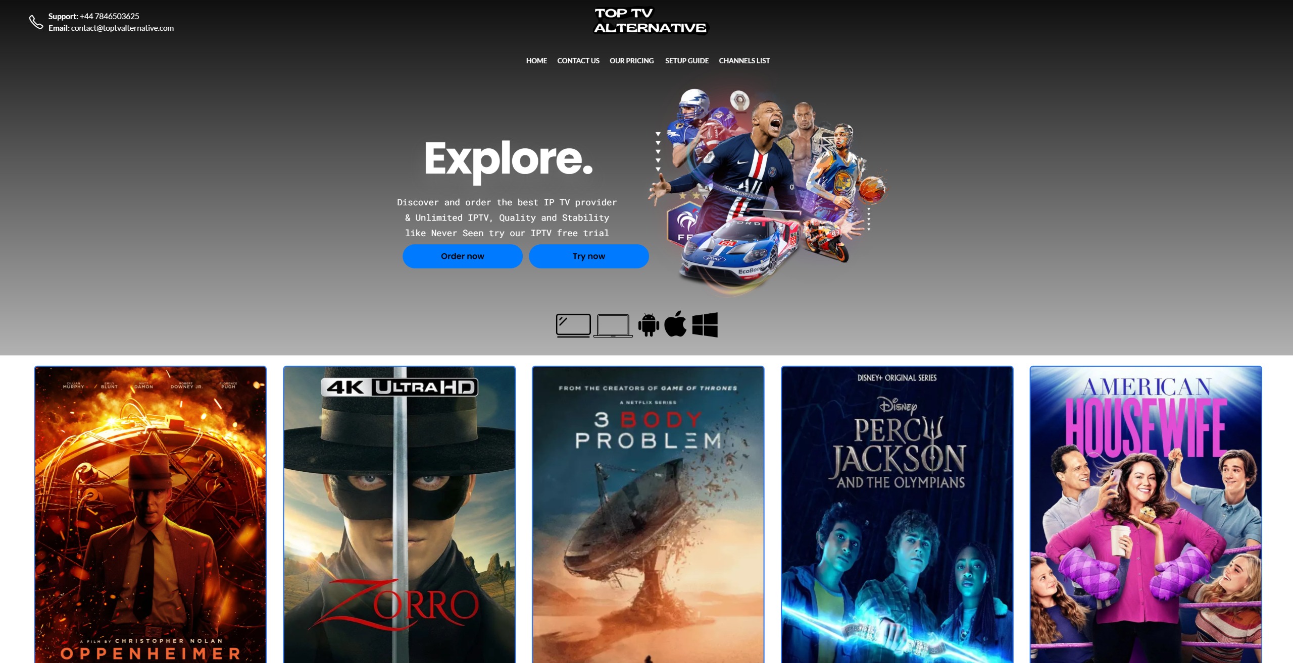 Top TV Alternative homepage